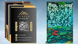 AI QR NFC Design 22 – Tropical Forest Scene with QR and NFC Technology