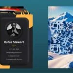 Ai qr nfc design 24 – majestic snowy peaks with qr & nfc technology
