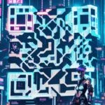 Ai Qr Nfc Design #9 1 Ai qr nfc design 9 – cyberpunk scene with neon qr code and nfc