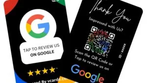 Tap on nfc review cards – modern qr code and nfc technology for customer reviews. Nfc google review cards