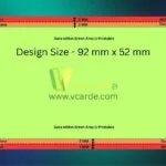 Design size - 92 mm x 52 mm