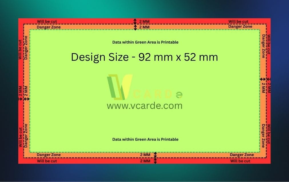 Design Size - 92 mm x 52 mm