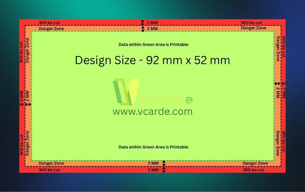 Design Size - 92 mm x 52 mm