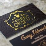 Spot UV with gold foil double side