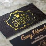 Spot UV with gold foil double side
