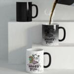Black Magic Mug 2 Black magic mug, color changing mug, heat sensitive mug, magic photo mug, personalized color changing mug, black to white mug, heat activated mug, custom magic mug, 11oz color changing mug, novelty coffee mug