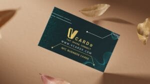 Premium 400 GSM Visiting Cards with Double Side UV & Front Gold Foil VCARDe