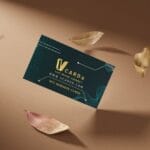 Velvet Touch Visiting Cards With Uv And Foil 6 Paper visiting cards - double side printing