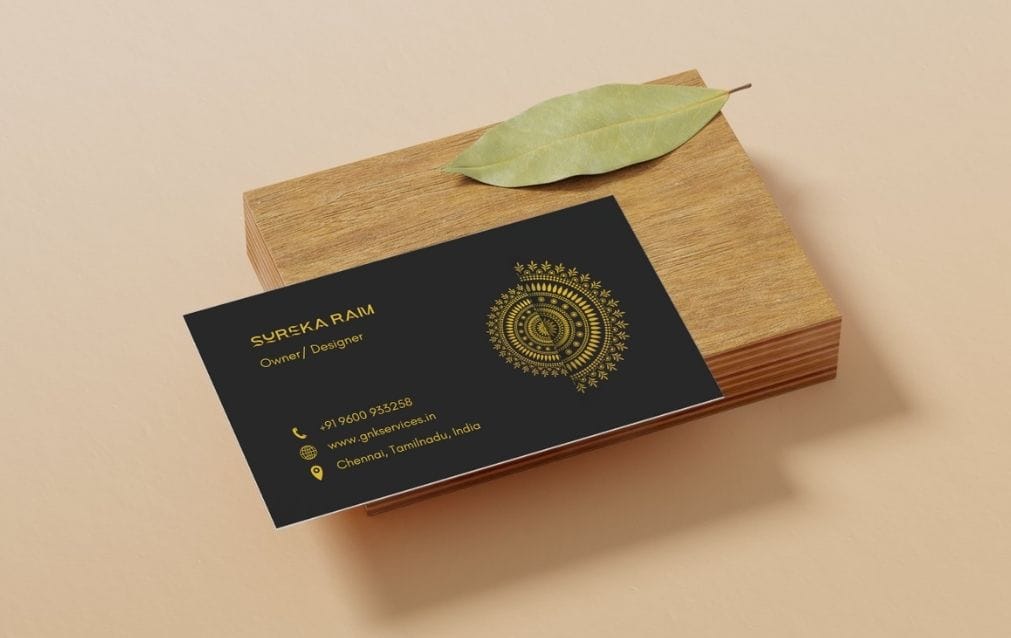 Premium 400 GSM Visiting Cards with Double Side UV & Front Gold Foil | VCARDe