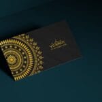 Velvet Touch Visiting Cards With Uv And Foil 3 Velvet lamination with gold foil