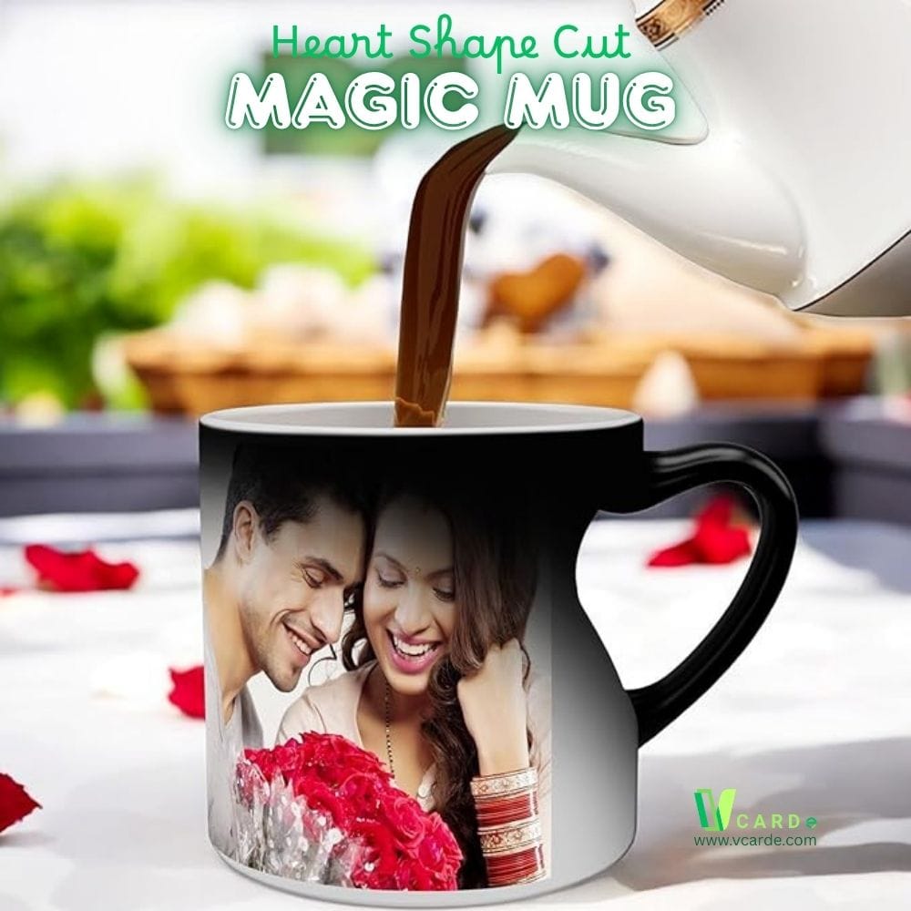 heart handle magic mug, color changing heart mug, inner heart magic mug, heart shaped handle mug, personalized heart mug, heat sensitive heart mug, black magic heart mug, custom heart coffee mug, novelty heart mug, romantic color changing mug