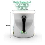 Black Magic Mug With Heart Cut 5 Heart handle magic mug, color changing heart mug, inner heart magic mug, heart shaped handle mug, personalized heart mug, heat sensitive heart mug, black magic heart mug, custom heart coffee mug, novelty heart mug, romantic color changing mug